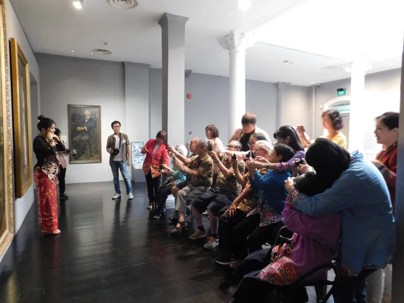 Persons with dementia in traditional Peranakan outfits at the Peranakan Museum photoshoot