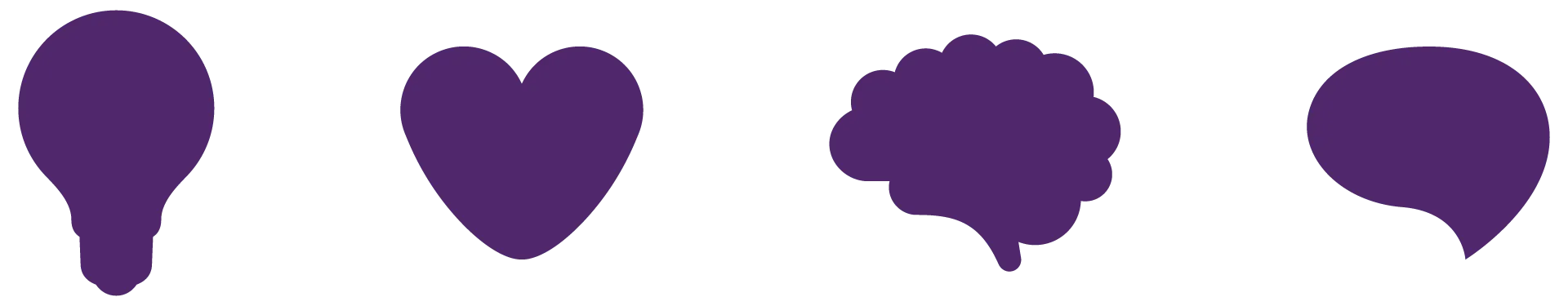 Dementia Singapore brand icons representing Care Innovation, Advocacy, and Empowerment