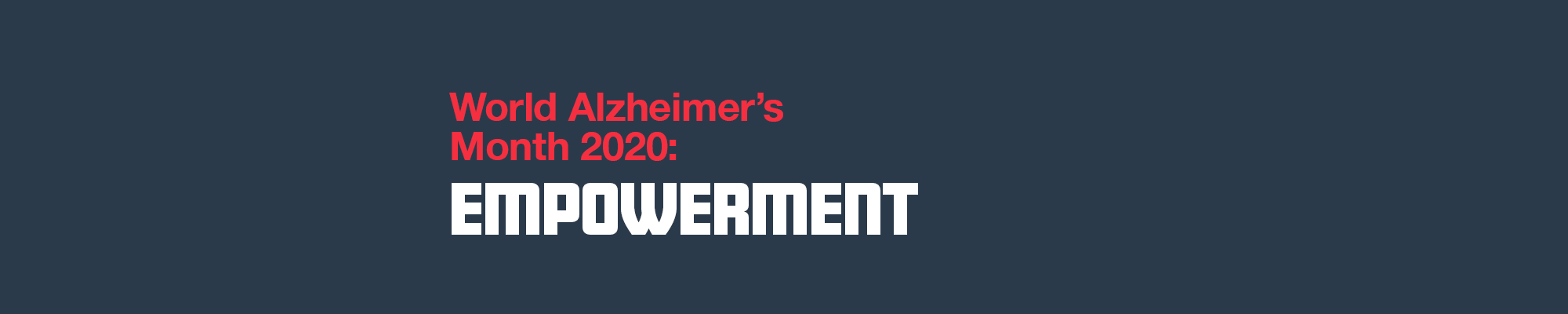 World Alzheimer's Month 2020